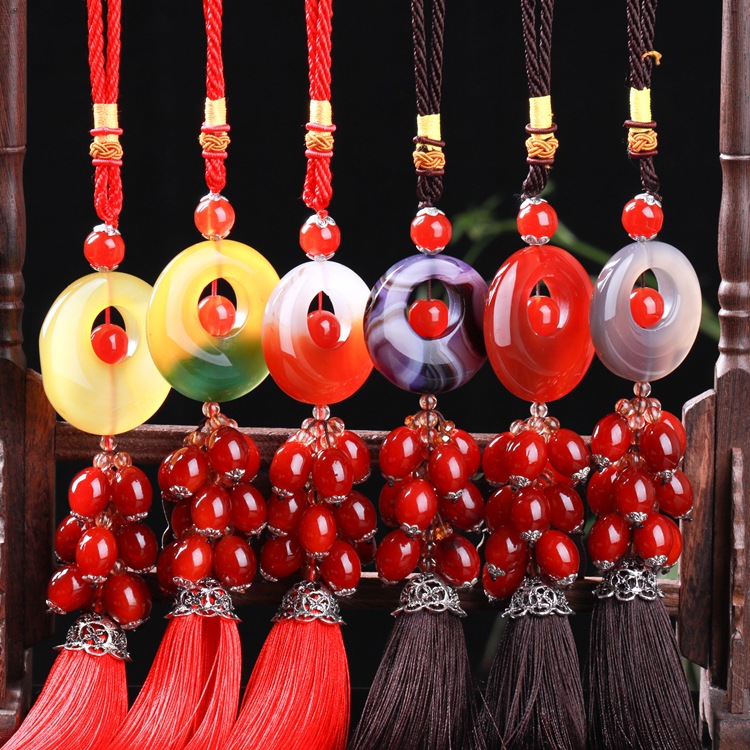 Car hanging agate safety buckle pendant zhaocai safety Car hanging