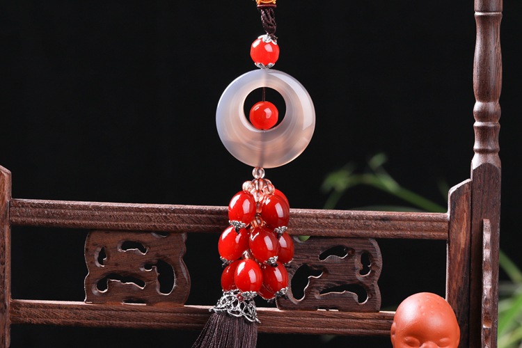 Car hanging agate safety buckle pendant zhaocai safety Car hanging