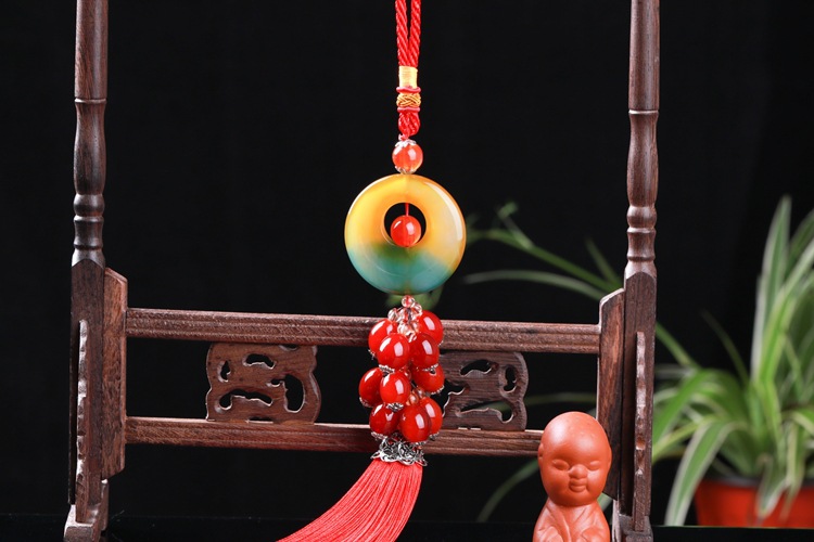 Car hanging agate safety buckle pendant zhaocai safety Car hanging