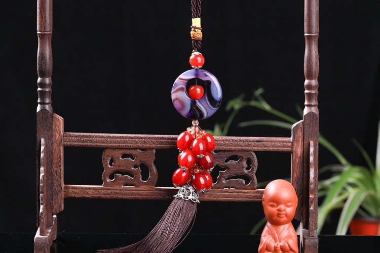 Car hanging agate safety buckle pendant zhaocai safety Car hanging