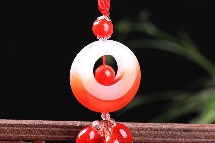 Car hanging agate safety buckle pendant zhaocai safety Car hanging