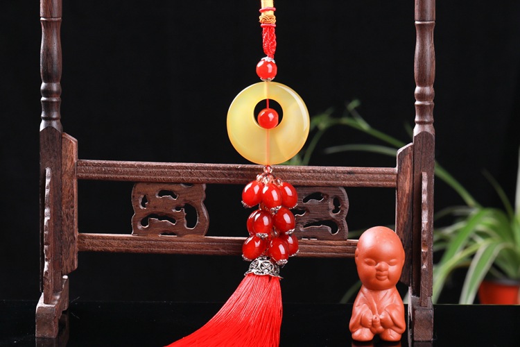 Car hanging agate safety buckle pendant zhaocai safety Car hanging