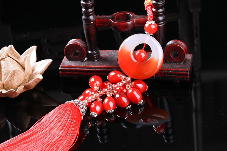 Car hanging agate safety buckle pendant zhaocai safety Car hanging