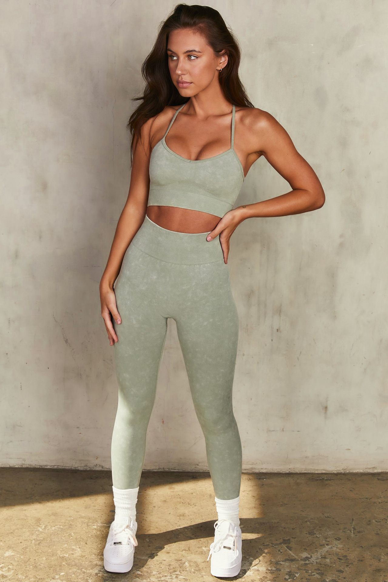 European and American Ins Yoga Suit Stone Washed Imitation Denim Yoga Bra Set High Waist Workout Seamless Yoga Suit for Women European and American Ins Yoga Suit Stone Washed Imitation Denim Yoga Bra Set High Waist Workout Seamless Yoga Suit for Women