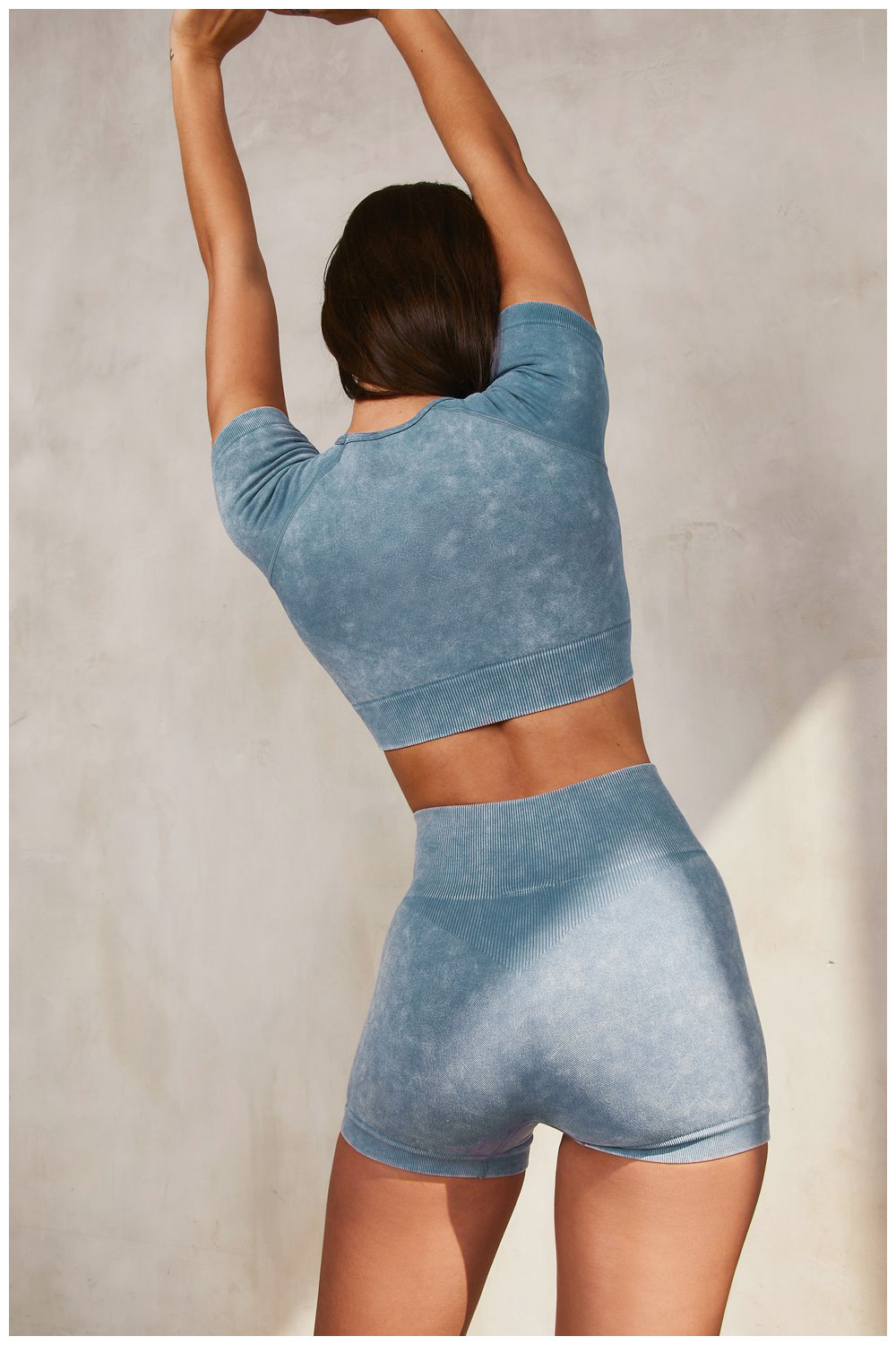 European and American Ins Yoga Suit Stone Washed Imitation Denim Yoga Bra Set High Waist Workout Seamless Yoga Suit for Women European and American Ins Yoga Suit Stone Washed Imitation Denim Yoga Bra Set High Waist Workout Seamless Yoga Suit for Women