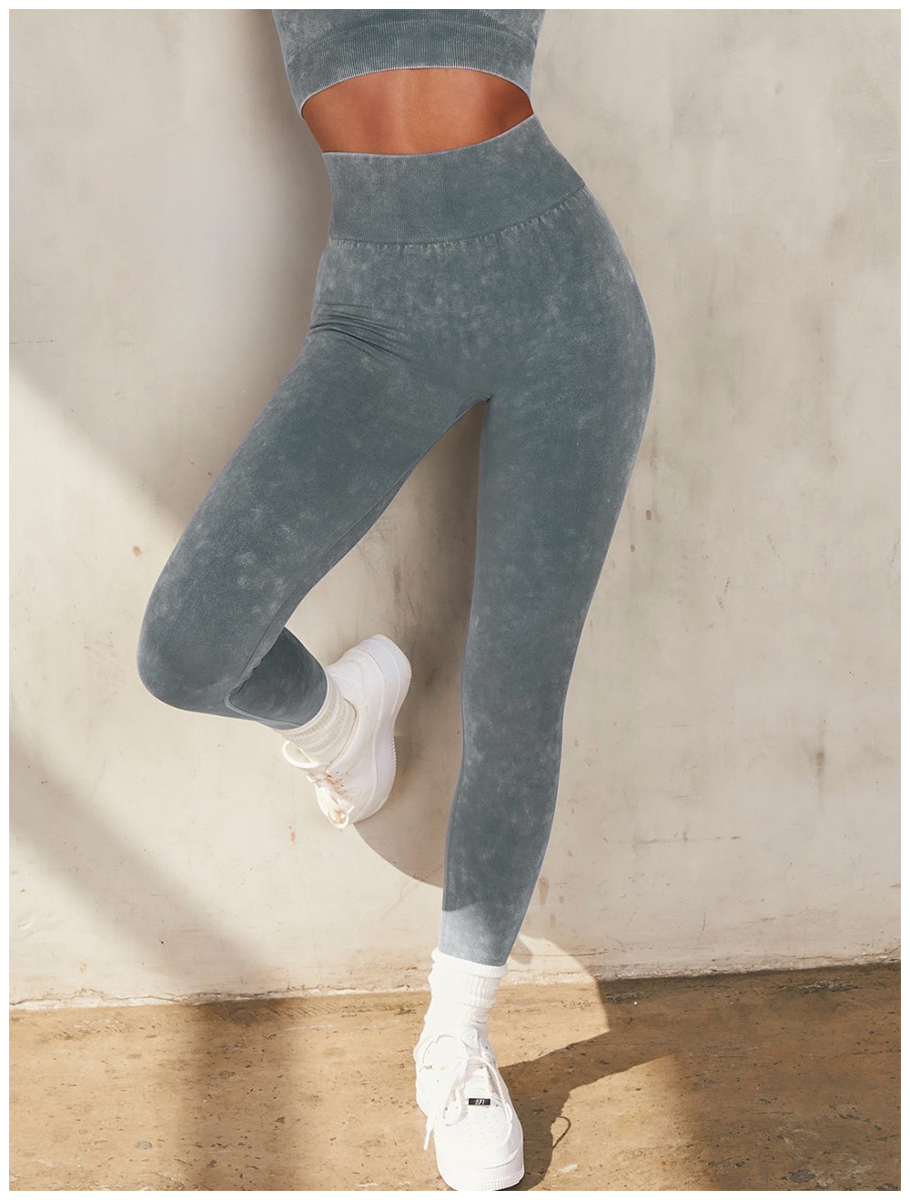 European and American Ins Yoga Suit Stone Washed Imitation Denim Yoga Bra Set High Waist Workout Seamless Yoga Suit for Women European and American Ins Yoga Suit Stone Washed Imitation Denim Yoga Bra Set High Waist Workout Seamless Yoga Suit for Women