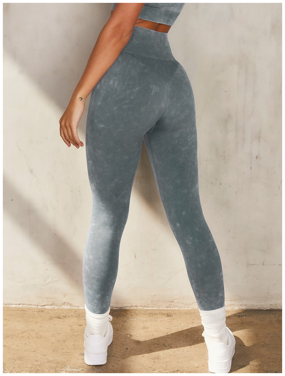 European and American Ins Yoga Suit Stone Washed Imitation Denim Yoga Bra Set High Waist Workout Seamless Yoga Suit for Women European and American Ins Yoga Suit Stone Washed Imitation Denim Yoga Bra Set High Waist Workout Seamless Yoga Suit for Women