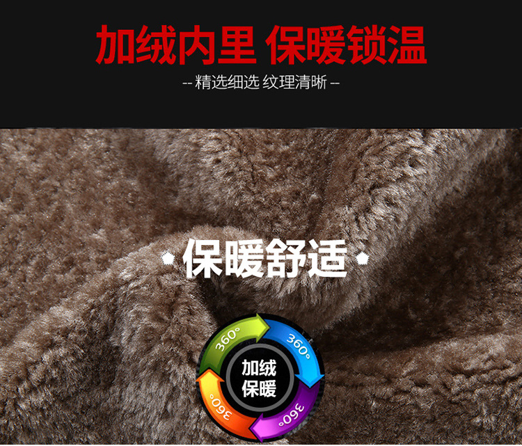 Products in Stock New Middle-Aged and Elderly Men's Leather Coat Stone Washed Business Gentleman Casual Polo Collar Fur One Men's Wear for Dad
