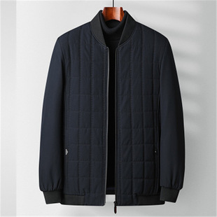 Products in Stock New Middle-Aged and Elderly Men's Leather Coat Stone Washed Business Gentleman Casual Polo Collar Fur One Men's Wear for Dad