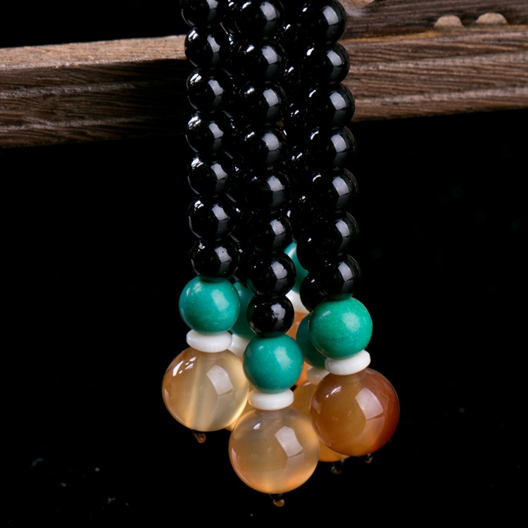 High-grade chalcedony agate automobile pendant wholesale king kong bodhi chalcedony calabash car hanging to ensure safety