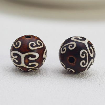 Agate Ripple round Bead Mix Bead Barrel Beads Vintage Agate Ripple Tibet Beads Bracelet Beads Accessories Pot Cover Knob Waist Bead