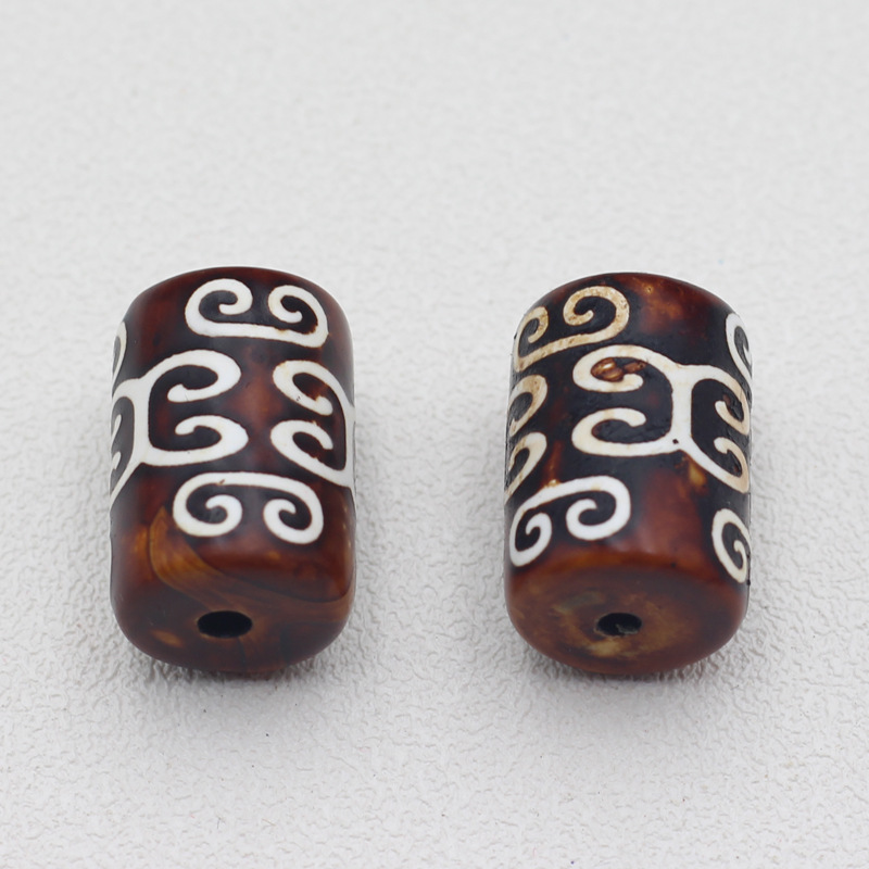 Agate Ripple round Bead Mix Bead Barrel Beads Vintage Agate Ripple Tibet Beads Bracelet Beads Accessories Pot Cover Knob Waist Bead