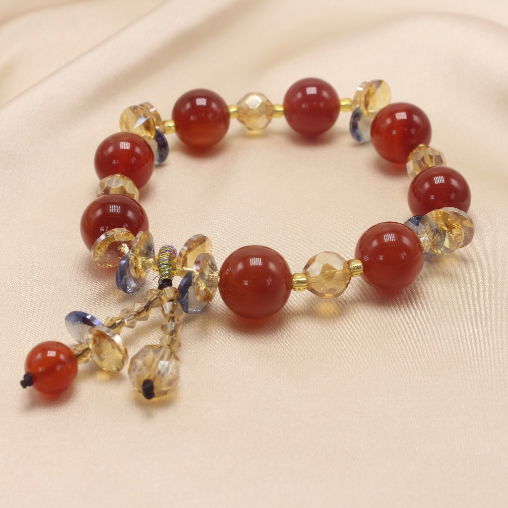 INS Style Green Agate Red Agate Bracelet Bracelet Men and Women Sweet Temperamental Bracelet Simple Birthday Gift Bracelet INS Style Green Agate Red Agate Bracelet Bracelet Men and Women Sweet Temperamental Bracelet Simple Birthday Gift Bracelet