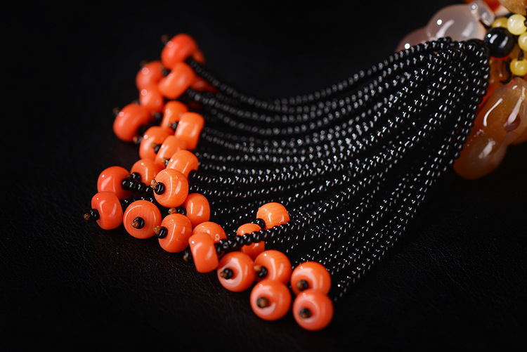 Natural agate jade jade automobile pendant high-grade double PI xiu car interior accessories