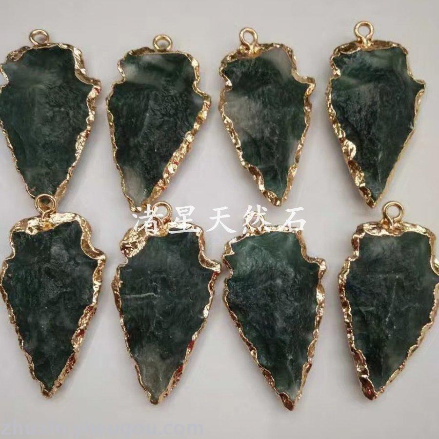 Natural stone jewelry, amethyst, green gold, Onyx, agate crystal pendant jewelry