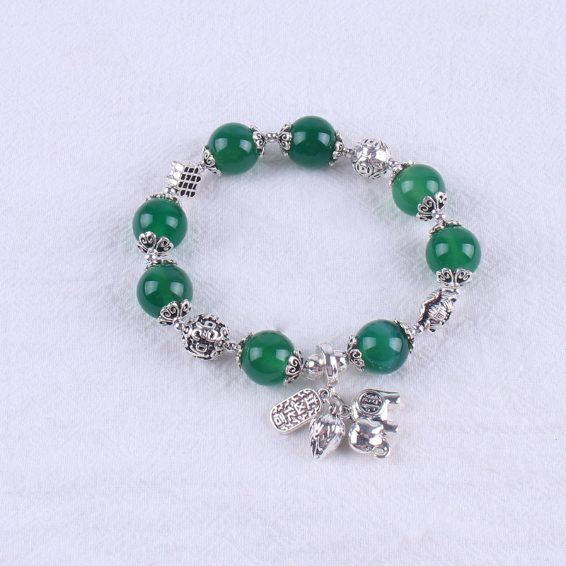 2021 New Ethnic Style Agate Elephant Simple Flowers Retro Women's Bracelet Suitable for Live Broadcast Kuaishou Supply Wholesale