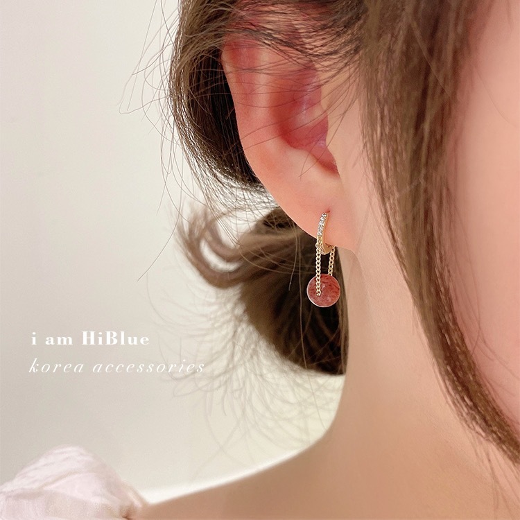 Korean Dongdaemun Early Spring Earrings Sweet Cute Pink Strawberry Crystal Micro Inlaid Zircon Ear Clip Pink Crystal Earrings Korean Dongdaemun Early Spring Earrings Sweet Cute Pink Strawberry Crystal Micro Inlaid Zircon Ear Clip Pink Crystal Earrings