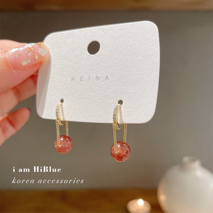 Korean Dongdaemun Early Spring Earrings Sweet Cute Pink Strawberry Crystal Micro Inlaid Zircon Ear Clip Pink Crystal Earrings Korean Dongdaemun Early Spring Earrings Sweet Cute Pink Strawberry Crystal Micro Inlaid Zircon Ear Clip Pink Crystal Earrings