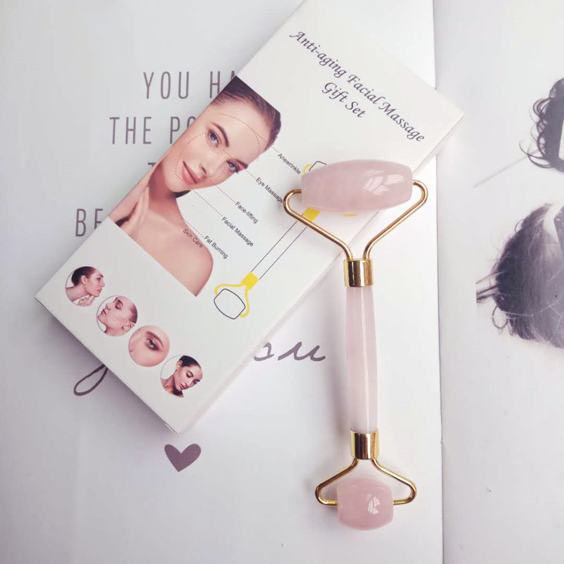 Hot Selling Jade Roller Pink Crystal Massager Facial Face Eye Beauty Massage Stick Cross-Border Direct Selling Supply Wholesale Hot Selling Jade Roller Pink Crystal Massager Facial Face Eye Beauty Massage Stick Cross-Border Direct Selling Supply Wholesale