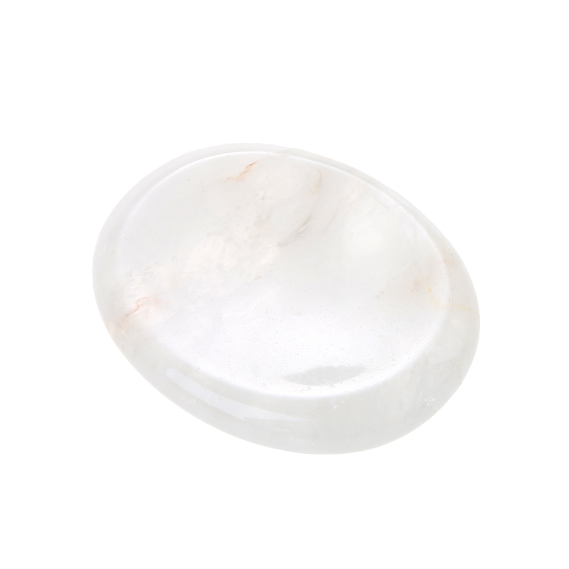 Manufacturers wholesale natural crystal jade thumb massage scraper Worry stone pink crystal amethyst