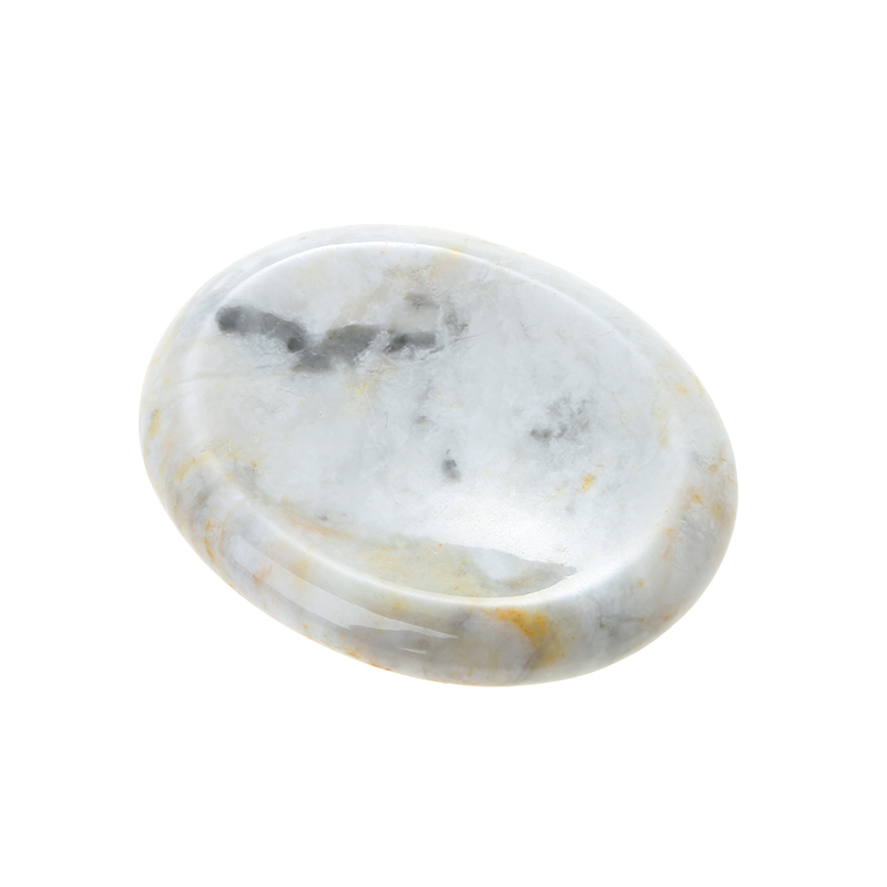 Manufacturers wholesale natural crystal jade thumb massage scraper Worry stone pink crystal amethyst