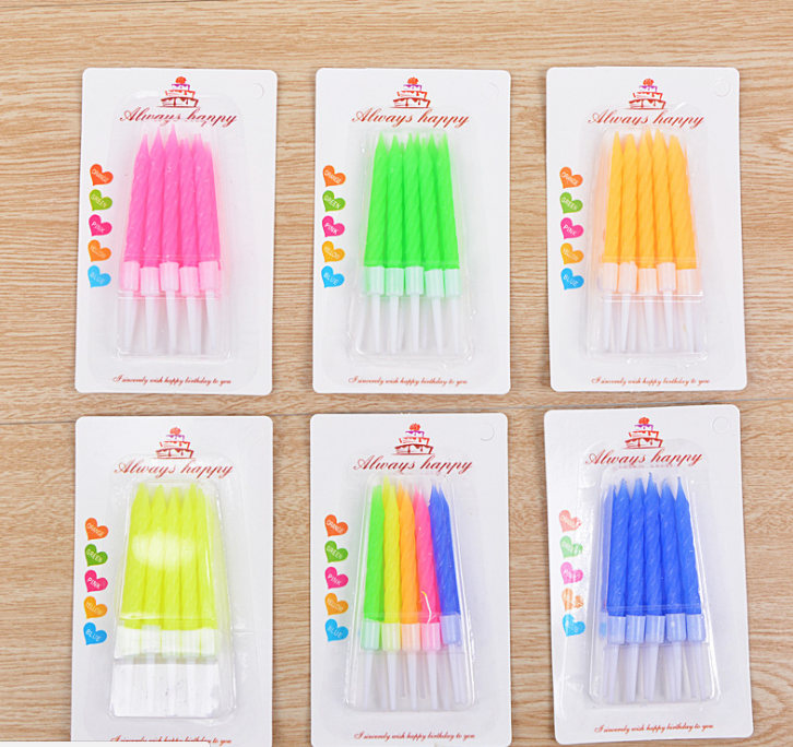 Crystal Birthday Candle Thread Pink Birthday Party Candle Smoke-Free Colorful Romantic Small Candle