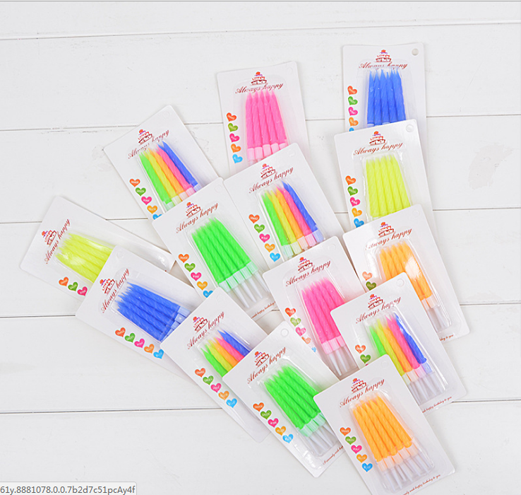 Crystal Birthday Candle Thread Pink Birthday Party Candle Smoke-Free Colorful Romantic Small Candle