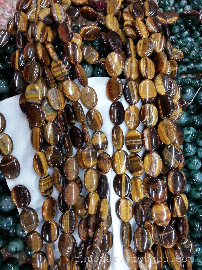 Natural stone DIY accessories tiger eye stone opal and beads beads beads beads beads round button