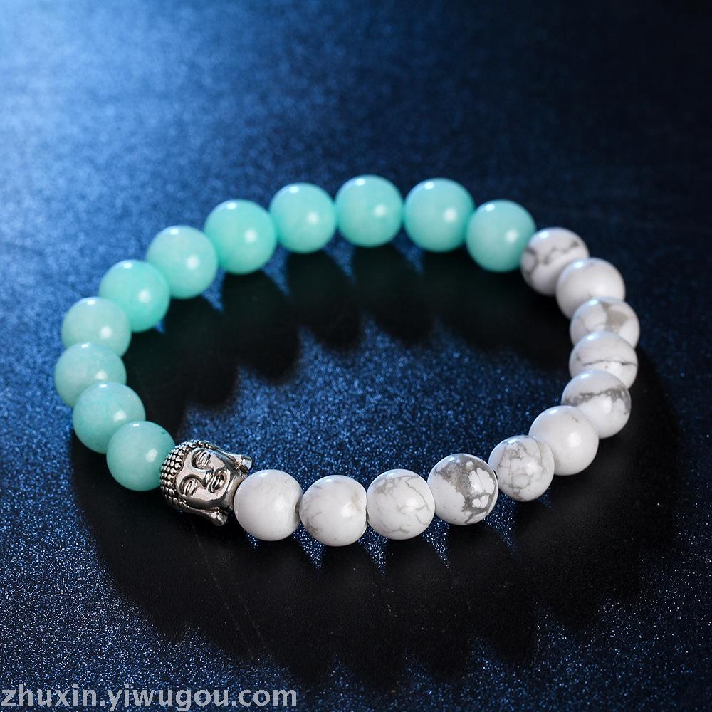 High Quality Chakra Mala Bracelet Moss Agate Amethyst Lapis Lazuli Tiger Eye Bracelet Trendy Bracelet 