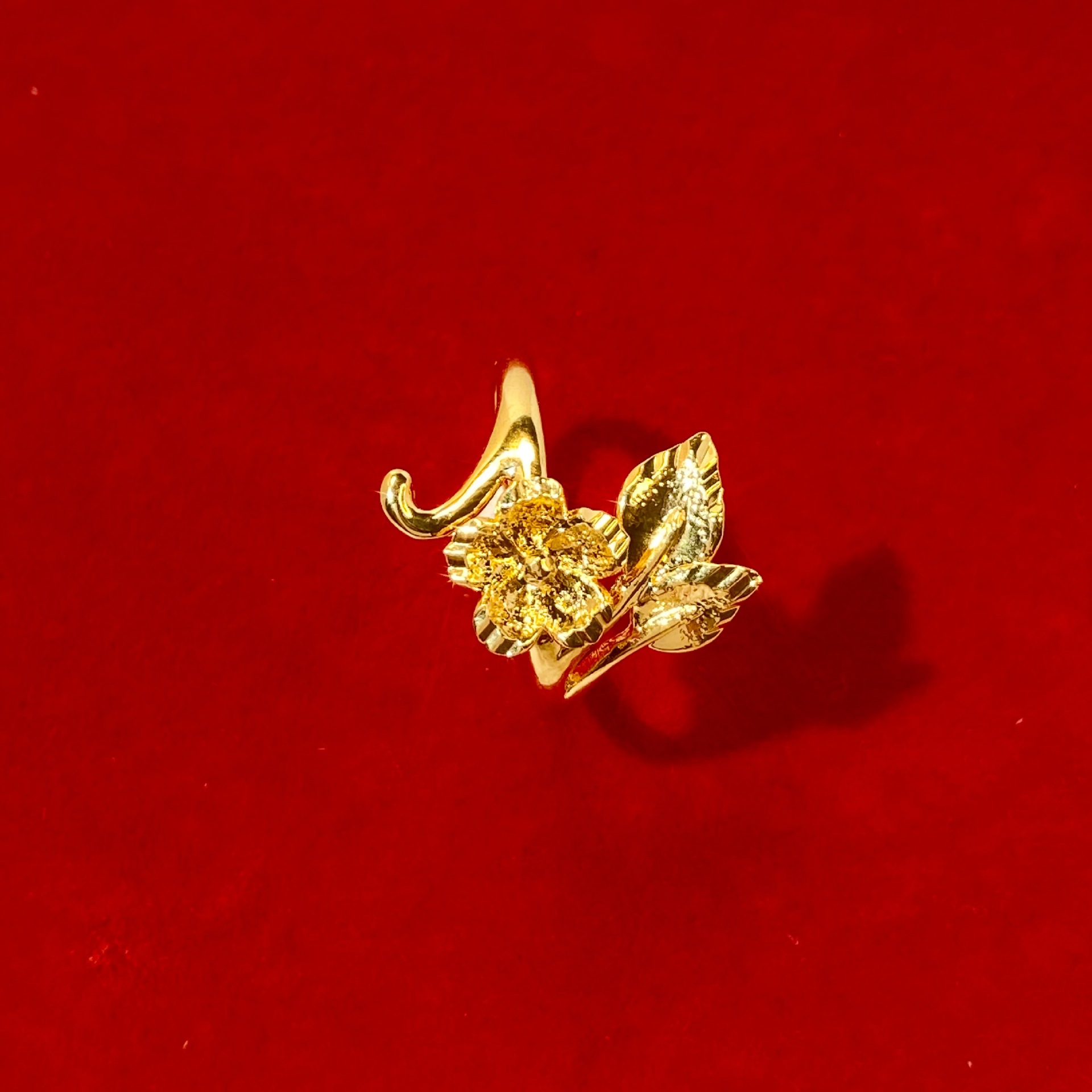 Cross-Border Hot Vietnam Placer Gold Ring Copper Vacuum Electroplating Women's Imitation Gold Open Ring Non-Fading Small Gift Wholesale