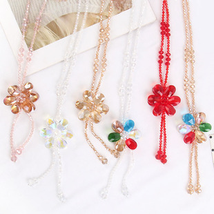 Retro Ethnic Style Imitation Beeswax Long Sweater Chain Beeswax Gourd Fur Elephant Pendant All-Matching Simple Necklace