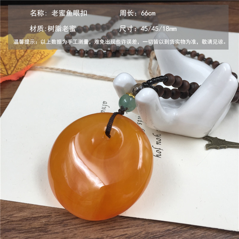 2020 New Style Wooden Bead Chain Two-Color Orange Beeswax Pendant Pendant Sweater Chain Retro Ethnic Style Long Necklace for Women 2020 New Style Wooden Bead Chain Two-Color Orange Beeswax Pendant Pendant Sweater Chain Retro Ethnic Style Long Necklace for Women