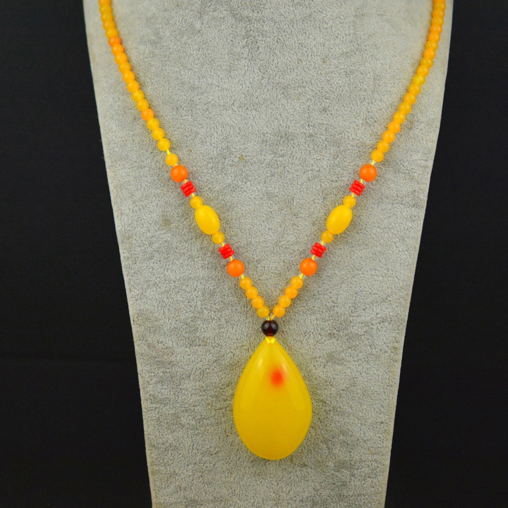 Hot Selling Second-Generation Ceromel Long Sweater Chain Fluorescent Floating Beeswax Necklace, Beeswax Pendant Wholesale