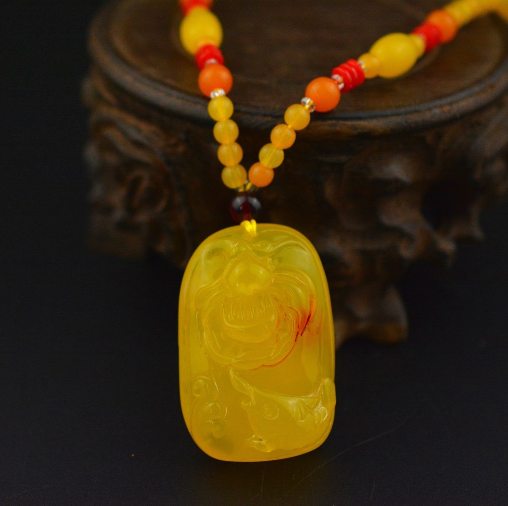 Hot Selling Second-Generation Ceromel Long Sweater Chain Fluorescent Floating Beeswax Necklace, Beeswax Pendant Wholesale