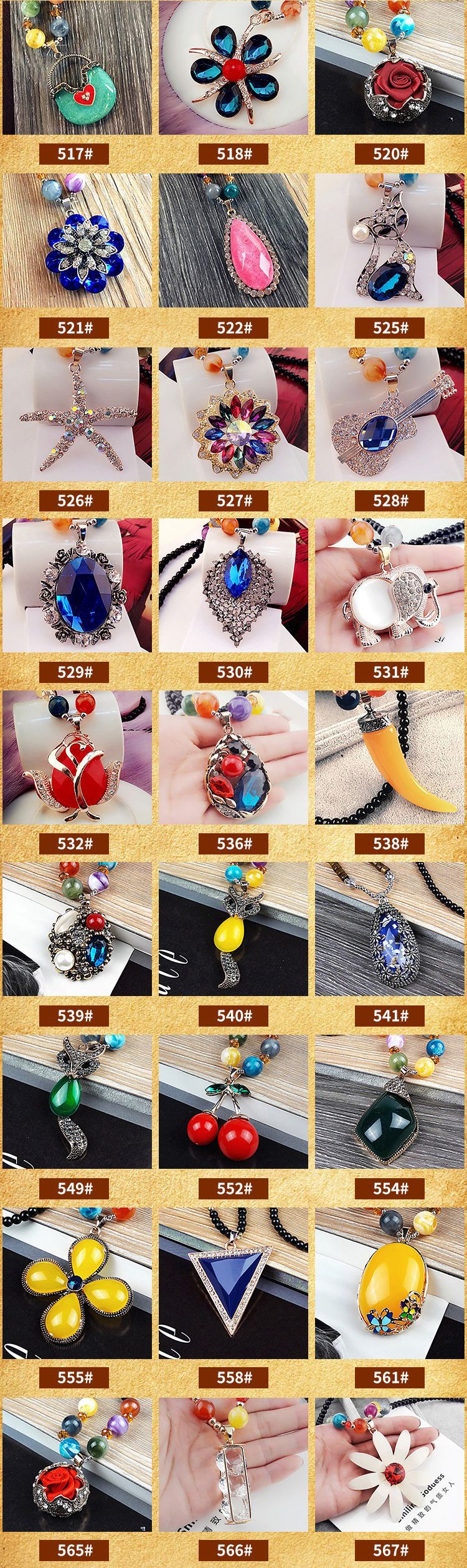 Women's Necklace Wholesale New Beeswax Sweater Chain Long Ethnic Style Sweater Chain Wild Creative Gift Wholesale