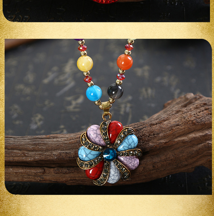 Women's Necklace Wholesale New Beeswax Sweater Chain Long Ethnic Style Sweater Chain Wild Creative Gift Wholesale