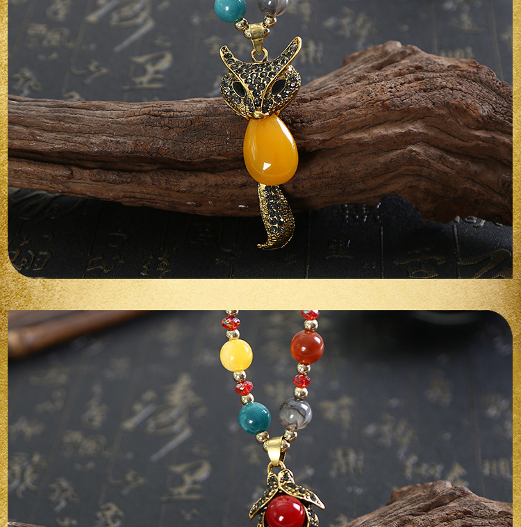 Women's Necklace Wholesale New Beeswax Sweater Chain Long Ethnic Style Sweater Chain Wild Creative Gift Wholesale