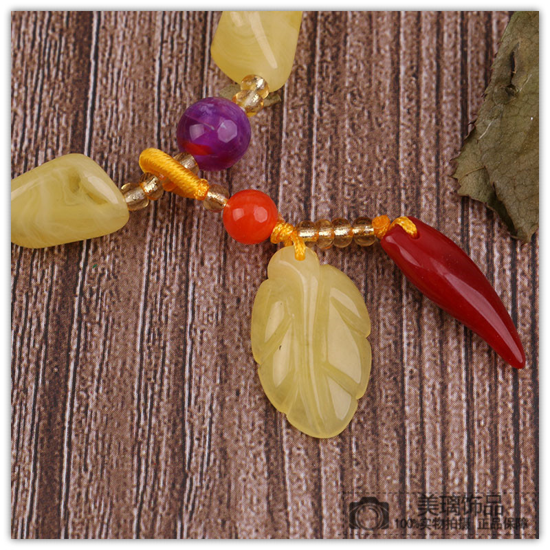 Natural beeswax bracelet with the shape of multi - this single - ring crystal hand string ethnic wind ornaments getting out