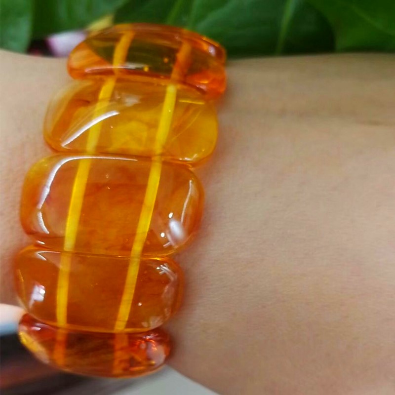 Second generation beeswax chicken oil yellow hand row bracelet flower pearl hand row hot style bracelet for men 