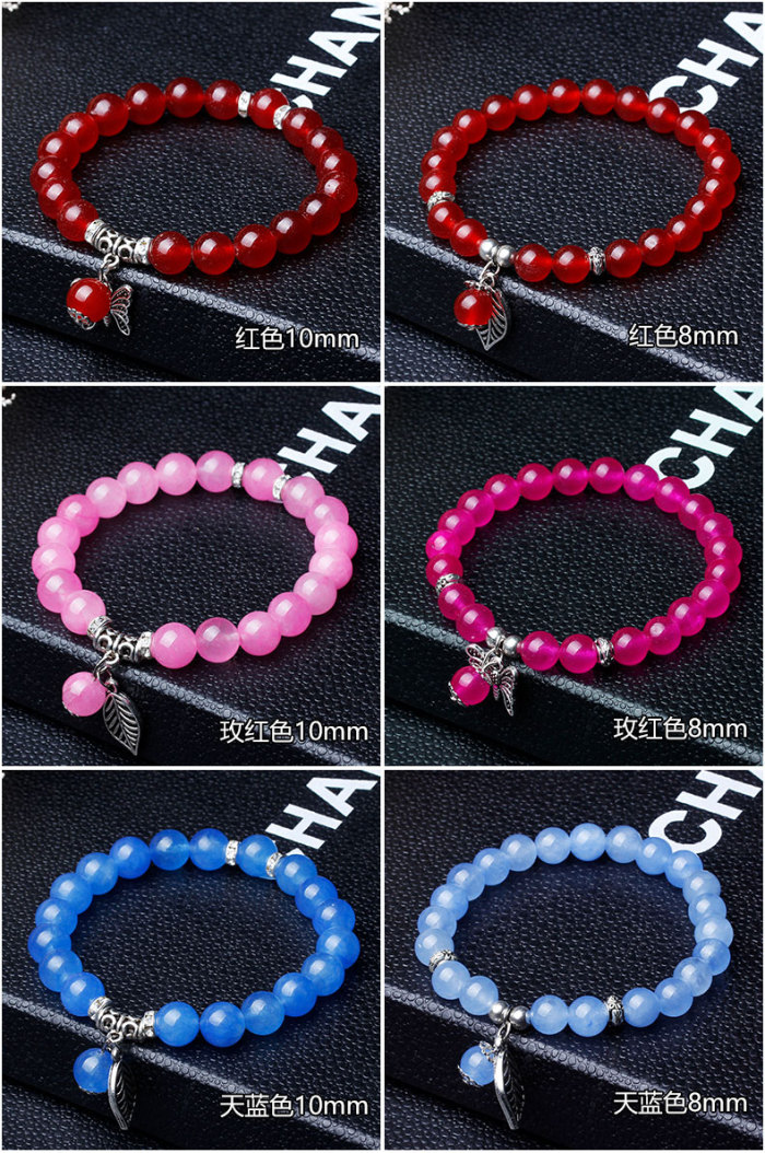 With the beauty of natural jade Bracelet Crystal agate jade beeswax colour Taobao stall selling single ring bracelet