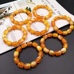 Gift Hot Sale Yellow Chicken Grease High Imitation Natural Beeswax Bead Amber Bracelet 18mm 16mm 14mm Buddha Beads Bracelet