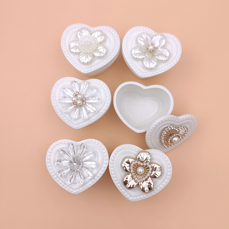 Crystal Pearl Decorative Ceramic Jewelry Box Gift Box Wedding Candy Box Wedding Candies Box Cosmetic Box