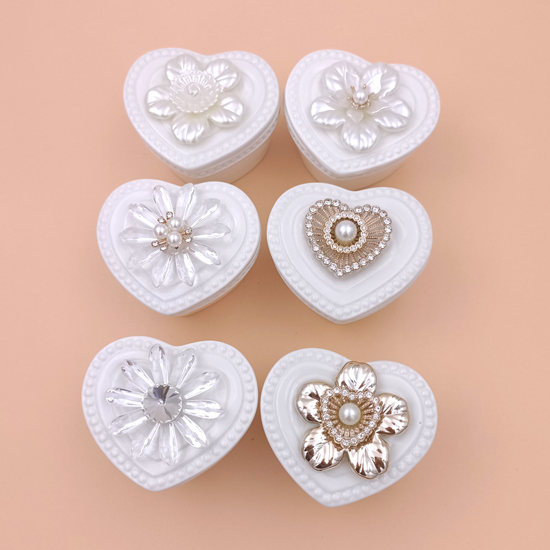 Crystal Pearl Decorative Ceramic Jewelry Box Gift Box Wedding Candy Box Wedding Candies Box Cosmetic Box