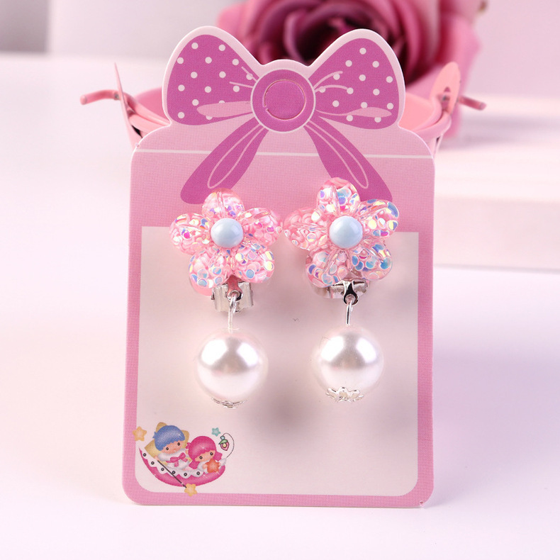 Ear Clip No Pierced Female Children 7 Pairs Jelly Color Cute Pearl Student Jewelry DIY Tassel Ear Clip Long Ear Clip No Pierced Female Children 7 Pairs Jelly Color Cute Pearl Student Jewelry DIY Tassel Ear Clip Long