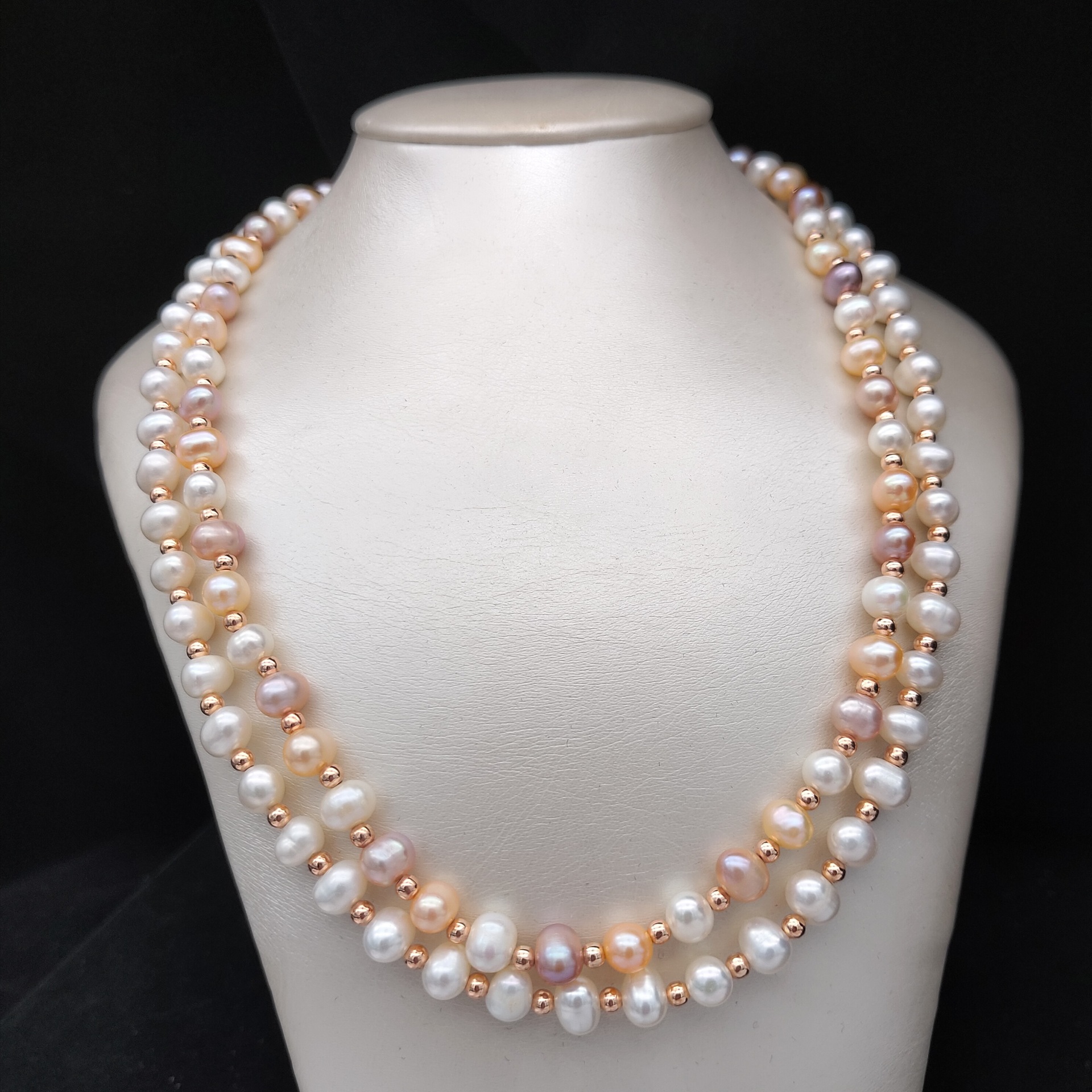 New Pearl Necklace Gift Wholesale Jewelry Gifts Natural Freshwater Pearl Necklace Bracelet Nearly round Beads