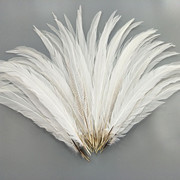 Factory High Quality Supply Natural Color Pearl Chicken Feather Cloth Edge Clothing Accessories Jewelry Decoration Feather Handicraft