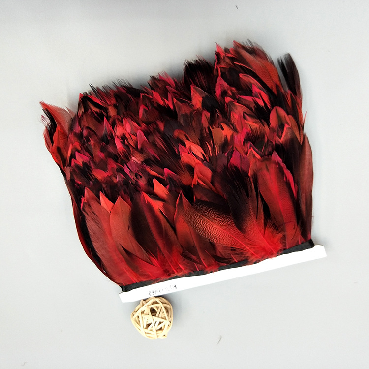 Factory High Quality Supply Natural Color Pearl Chicken Feather Cloth Edge Clothing Accessories Jewelry Decoration Feather Handicraft