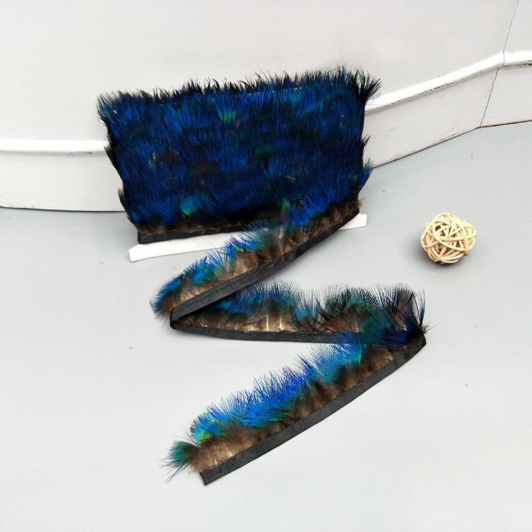 Factory High Quality Supply Natural Color Pearl Chicken Feather Cloth Edge Clothing Accessories Jewelry Decoration Feather Handicraft