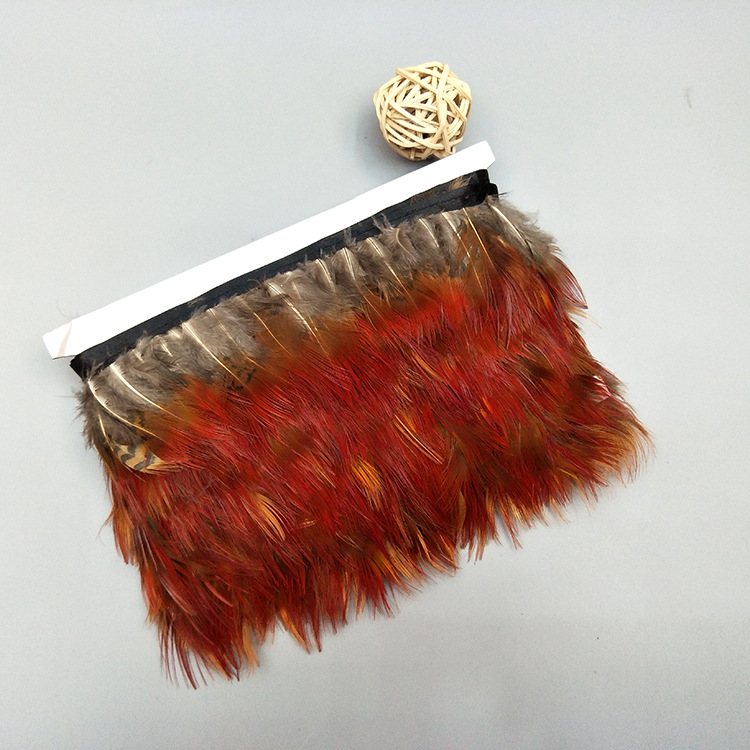 Factory High Quality Supply Natural Color Pearl Chicken Feather Cloth Edge Clothing Accessories Jewelry Decoration Feather Handicraft