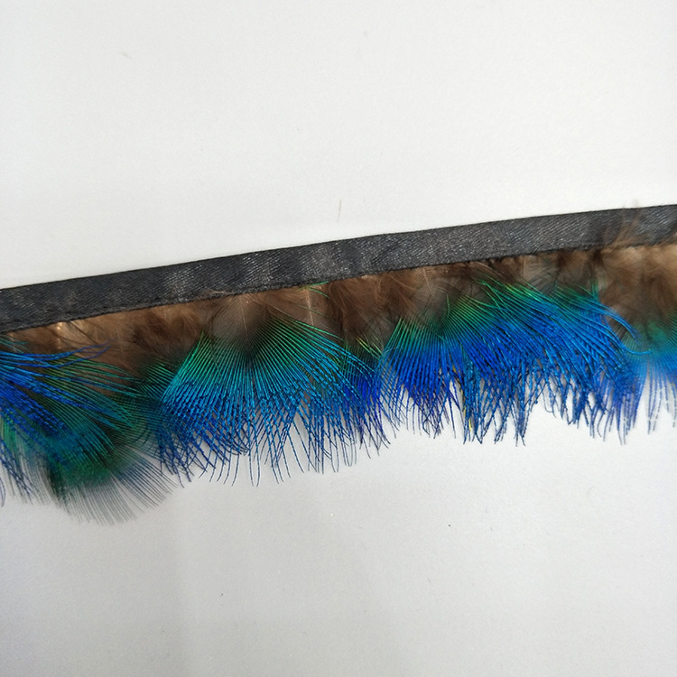 Factory High Quality Supply Natural Color Pearl Chicken Feather Cloth Edge Clothing Accessories Jewelry Decoration Feather Handicraft